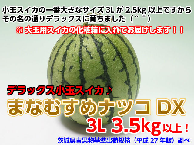 まなむすめナツコDX,小玉すいか 3.5kg以上の大きな小玉スイカ